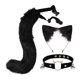 thumbnail image 1 of 3x Conjunto De Orejas Y Cola De De Peluche Para Mujeres Y Niñas, Conjunto De Gargantilla De Cuello Negro, 1 of 2