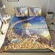 thumbnail image 1 of El Imaginario Conjunto de sábanas temático, trío de piezas, cómodo y amigable con la piel, diseño único, regalo de decoración para el hogar para familiares, amigos y fans, 90 cm * 190 cm, 1 of 6