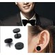thumbnail image 3 of Juego de 5 pares de pendientes de acero quirúrgico 16G con rosca para piercing de hélix y trago, color negro y plateado, de 4 a 12 mm., 3 of 4