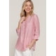 thumbnail image 4 of Camisa Tejida A Rayas Con Cuello Redondo Y Abertura Larga, 4 of 5