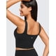 thumbnail image 2 of Sujetador deportivo CRZ YOGA Butterluxe para mujer con cuello cuadrado, negro, 2 of 7