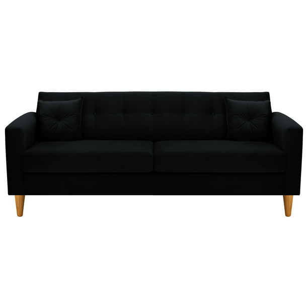 Sofa New Retro 3CG Felpa 04 Negro