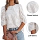 thumbnail image 4 of Camisa Holgada De Gasa Con Mangas Abullonadas Y Textura Floral (blanca), Duradera, 4 of 6