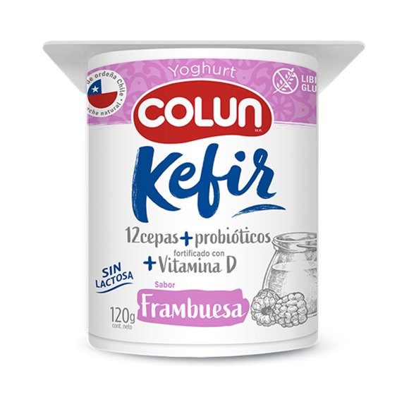 Yoghurt Kefir Frambuesa, 120 g
