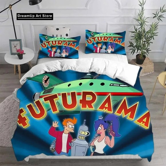 Futuramas Bender Bedding Set Cute Quilt Cover Bed Cover With Pillowcase Boys Adult