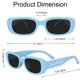 thumbnail image 2 of Gafas de sol retro rectangulares azules - Pack de 10 (LotsBuyLots), 2 of 6