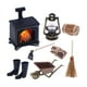 thumbnail image 3 of Juego De Decoración De Chimenea Para Casa De Muñecas, Bricolaje, Decoración De Fiesta, Linterna De Simulación, Pieza De Casa De Muñecas 1/12, 3 of 5