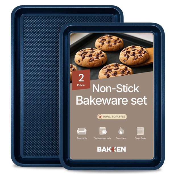 Set de bandejas para hornear galletas Bakken Swiss antiadherentes de acero al carbono, 2 piezas