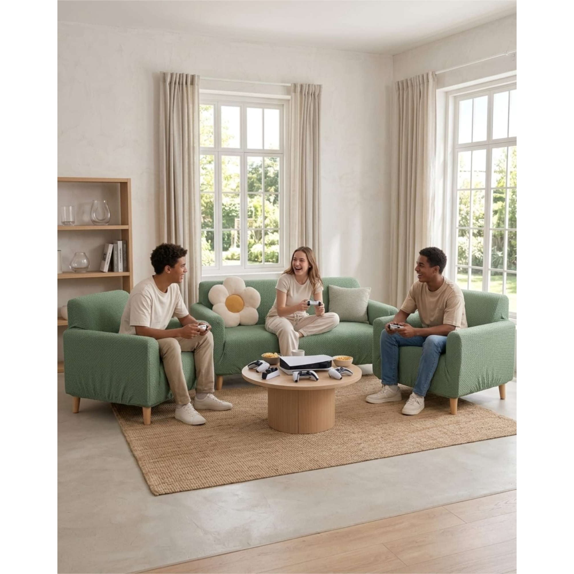 Myl Todo Hogar - Juego De Cubre Sillón 3+1+1 Texturizado Premium