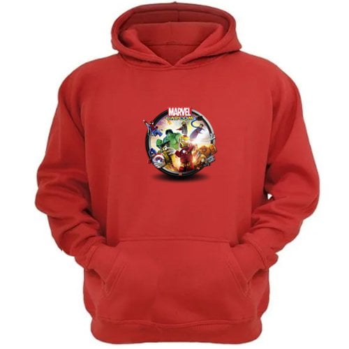 Polerón Canguro Logo Comic Vs Capcom Rojo Talla S Unisex