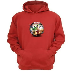 Genérico - Polerón Canguro Logo Comic Vs Capcom Rojo Talla Xs Unisex