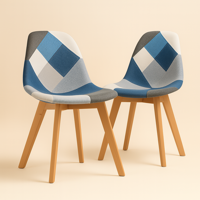 Oh! Mi Hogar ® - Pack De 2 Sillas Patchwork Tulip