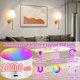 thumbnail image 2 of Aplique de pared YHCDLAMP recargable 10000 mAh RGB con control remoto, paquete de 2, 2 of 9