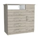 thumbnail image 4 of Comoda 4 Cajones 1 Puerta Fm-018g - Gris Claro, 4 of 8