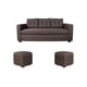 thumbnail image 1 of Sofa 3C+2 Pouf Ivonne Tela Café, 1 of 3