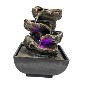 Bothyi - Decoración De Fuente De Agua De Escritorio De 3 Niveles Con Led Ee. Uu. 110 V, Simple Pero Elegante B