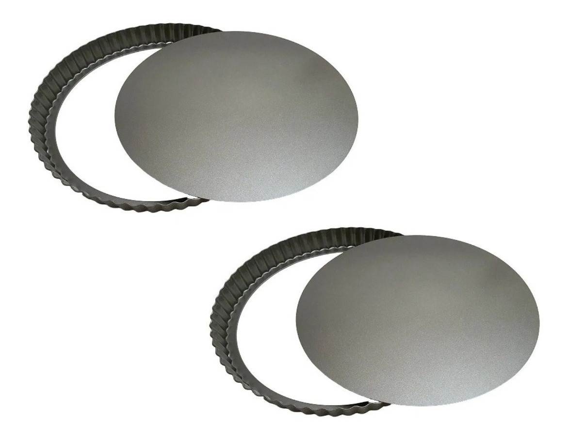 Genérico - Pack X2 Molde Desmontable Moldes Para Tartaleta 30 Cm