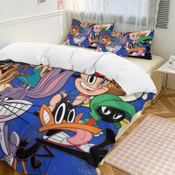 Looney Tunes Cartoons 3-Piece Bedding Set Soft Warm And Comfortable Bed Set