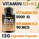 thumbnail image 3 of Suplemento Vitamin D3 K2 Complex 5000 Ui 120 Cápsulas, 3 of 3