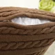 thumbnail image 2 of Funda Cojin 45x45 Estilo Nordico Cozy Cable Stripe Larentia Marrón oscuro, 2 of 6