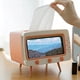 thumbnail image 2 of 1pc Multifunctional TV Shaped Tissue Storage Box with Mobile Phone Holder - Stylish Plastic Desktop Tissue Dispenser for Home Decor, 2 of 4