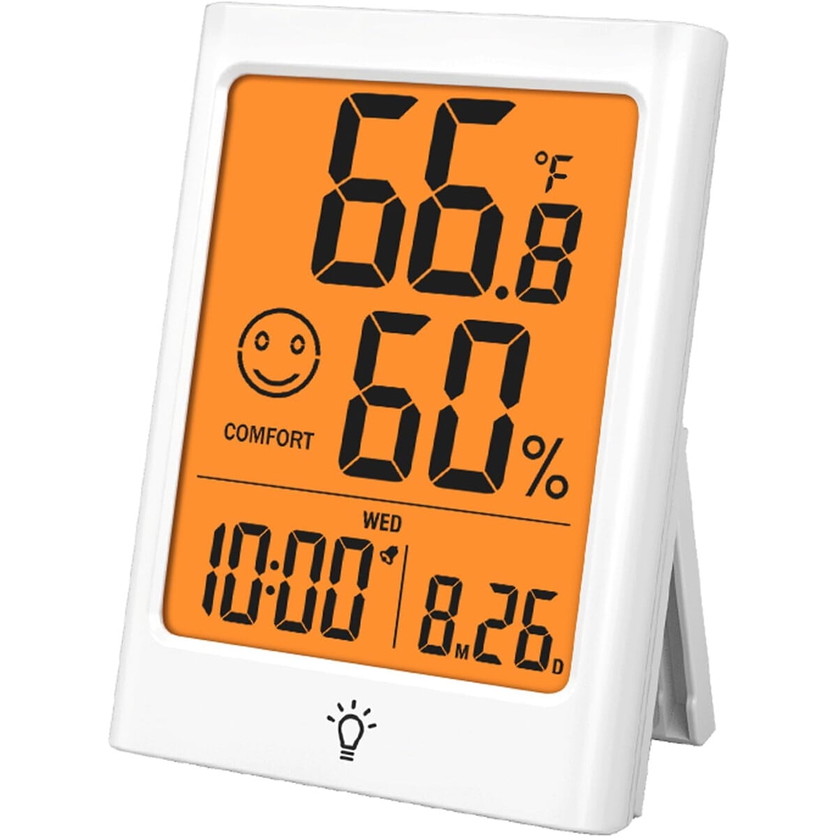 Termómetro Higrómetro Digital Timloon Lcd 3,9 Con Reloj