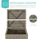 thumbnail image 4 of Set de almacenamiento para exterior de mimbre con otomanas Best Choice Products, 4 of 7