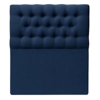 Ethan Desing - Respaldo De Cama 1 Plazas Azul Capitone