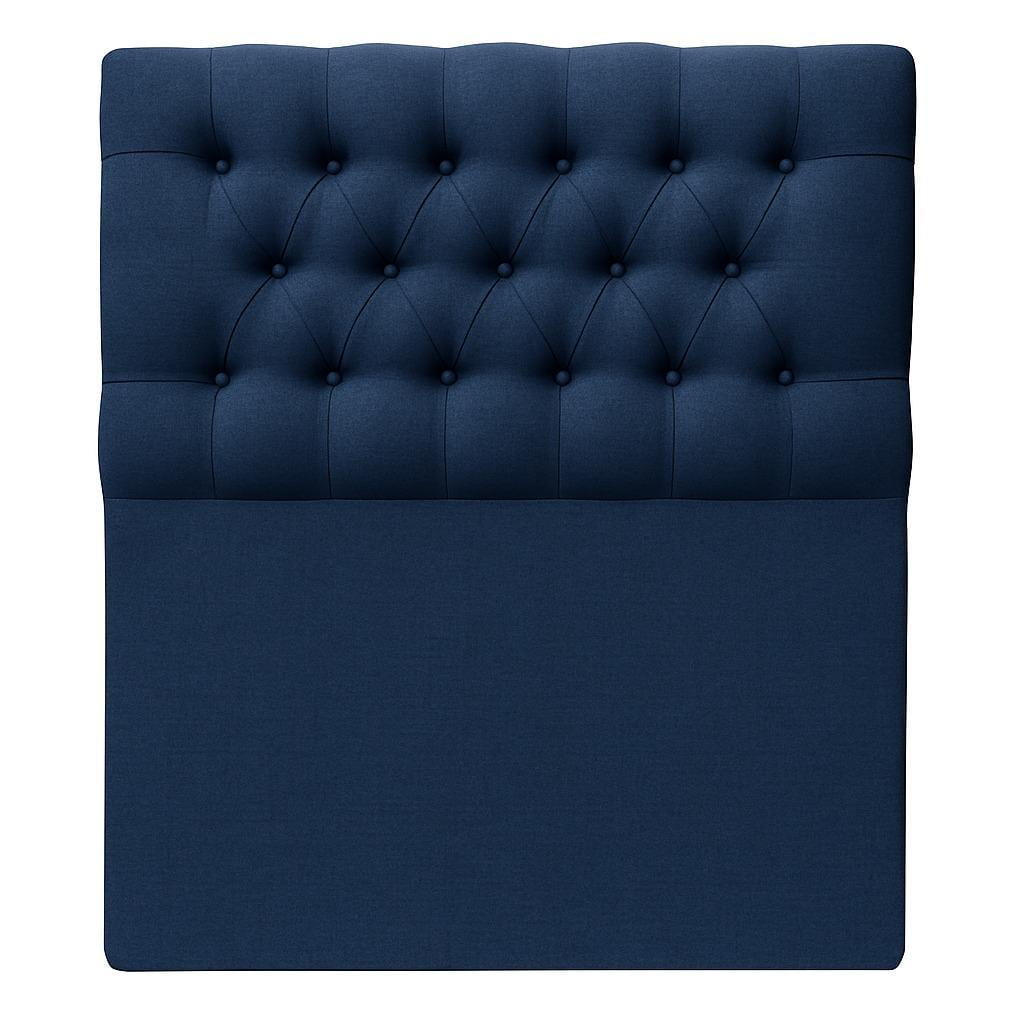 Ethan Desing - Respaldo De Cama 1 Plazas Azul Capitone