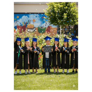 Genérico - Birrete Niño Niña Azul Graduación