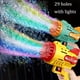 thumbnail image 4 of Bubble Gun Electric Automatic Bubble Blowing Rocket Artillery Bubble Machine, Children's Portable Outdoor Party Toy LED Light Toy Children's Gifts (excluding Bubble Liquid And Battery), 4 of 5