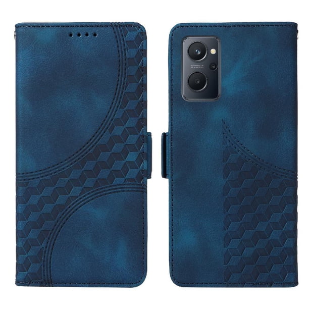 Carcasa FOXDOCK Realme 9i de cuero PU, diseño acolchado clásico, protección contra caídas y rayones