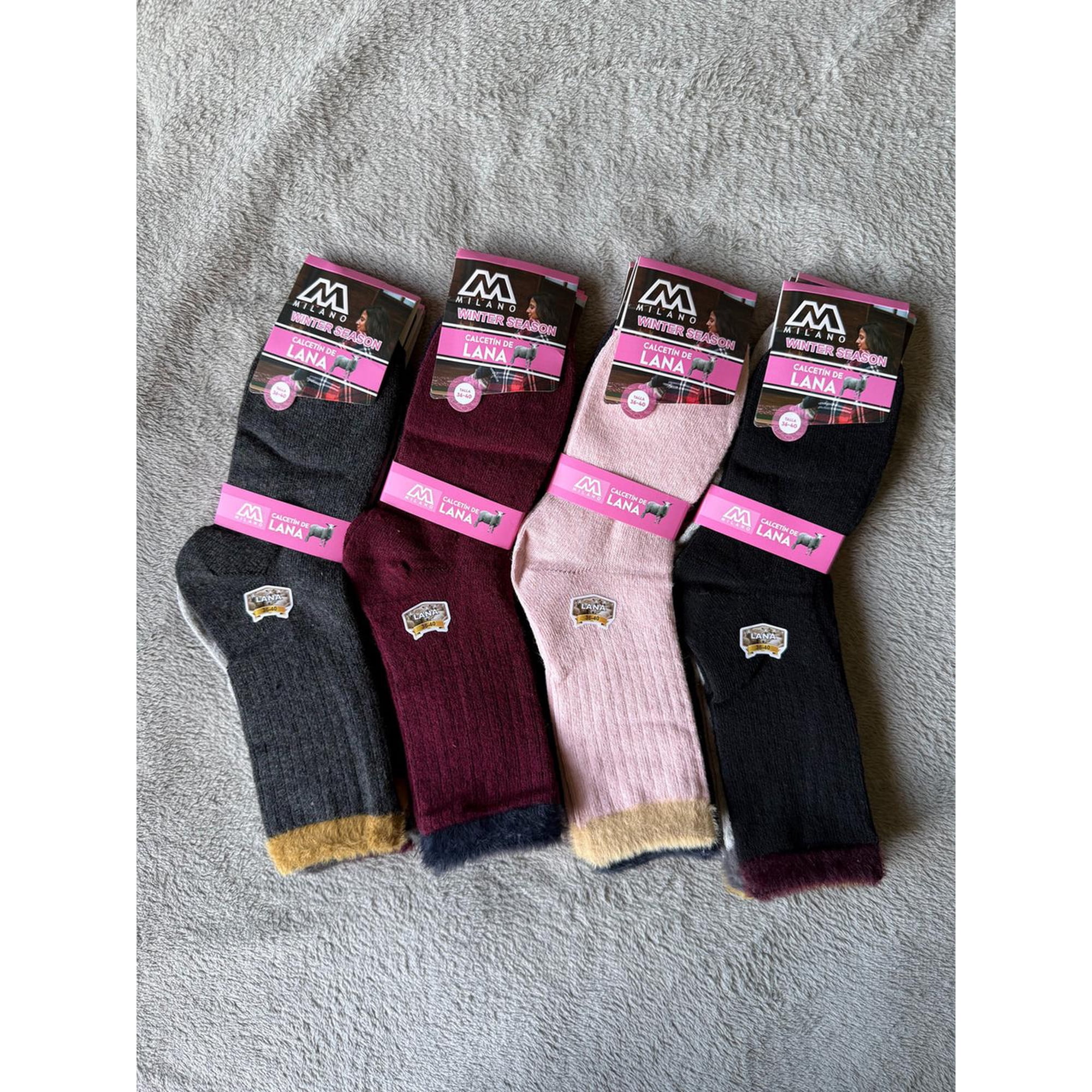 M Milano - Calcetín Invierno Lana Mujer 6 Pares Multicolor 36-40