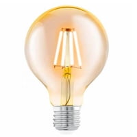 Megabright - Ampolleta Led G80 Yellow Glass E27 6W Vintage