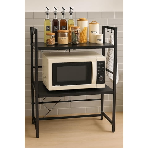 Cosas Casa - Organizador Estante Repisa De Cocina Microondas Extensible