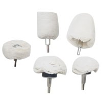 Magideal - De Rueda De Pulido, Rueda De Pulido De Joyería Blanca De Algodón De Varias Formas Duraderas Para Cerámica De Aluminio, Vidrio, Plástico, Madera , 5Pcs 5 Piezas