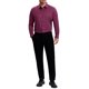 thumbnail image 2 of INSPIRE CHIC Camisas formales de manga larga con cuello en punta para hombre, color sólido, burdeos, talla S, 2 of 6