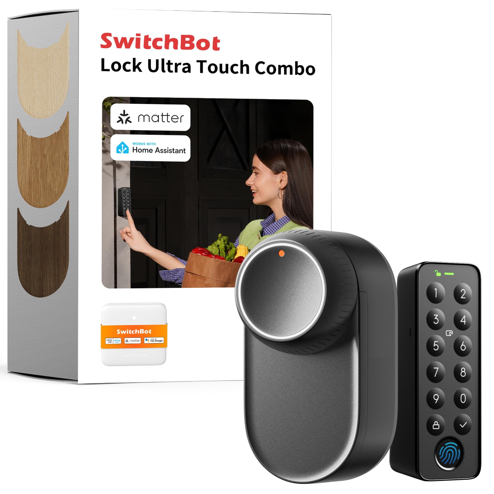 Smart Lock Switchbot Ultra Con Teclado, Cerradura De Puerta Con Huella Digital