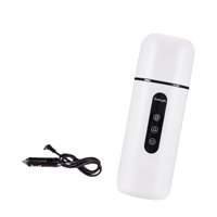 Magideal - Hervidor De Agua Para Coche De 12 V/24 V, Calentador De Tazas Aislado, Hervidor Eléctrico Portátil Ajustable, Calentador De Tazas Para Café Para Coche Blanco