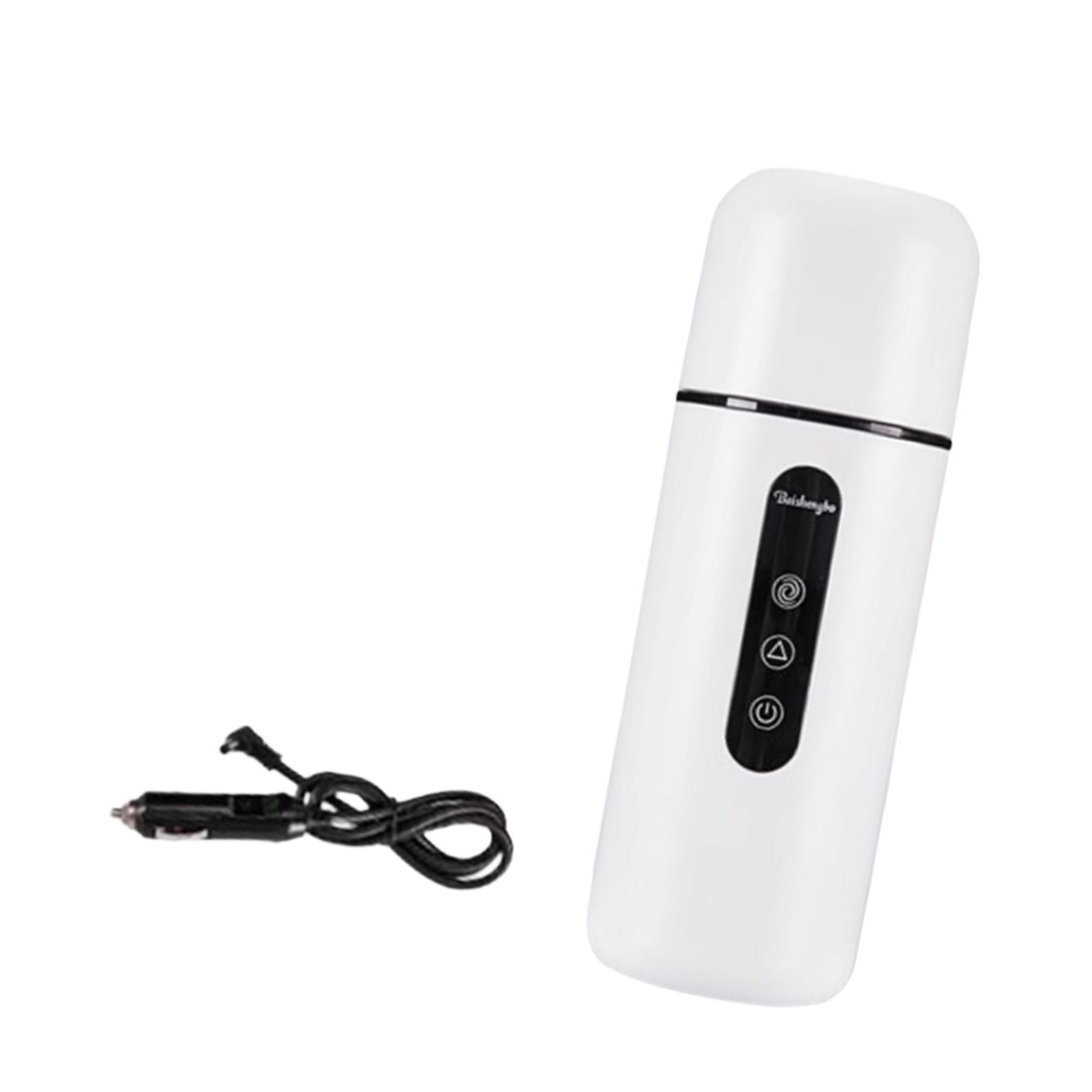 Magideal - Hervidor De Agua Para Coche De 12 V/24 V, Calentador De Tazas Aislado, Hervidor Eléctrico Portátil Ajustable, Calentador De Tazas Para Café Para Coche Blanco