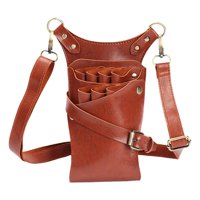 Ioensy - Vintage Scissor Pouch Holster Herramientas De Estilista Para Hombres Mujeres Salon Barber Brown