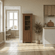 thumbnail image 1 of Vitrinero Esquinero "Roma" Vitrina de Madera con Cristal - Café - 60x35x180 cm, 1 of 3