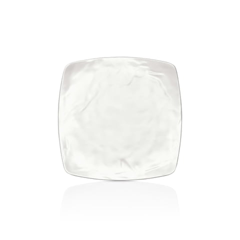 Kulsan - Plato Melamina Cuadrado Blanco 21.5 X 21.5 Cm Linea Carre