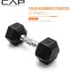 thumbnail image 2 of CAP Barbell 15 lb Coated Hex Dumbbell Weight, New Edition, 2 of 3