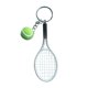 thumbnail image 1 of Raqueta De Tenis Bola Encantadora Aleación Colgante Llavero Adorno Colgante Plata, 1 of 4