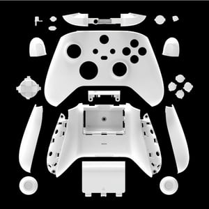 Kit De Reemplazo Carcasa Electrochapada Aaronmei Xbox Series X/S Blanco