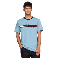 Camiseta Tommy Hilfiger De Manga Corta Con Estampado De Rayas Exclusivas Para Hombre