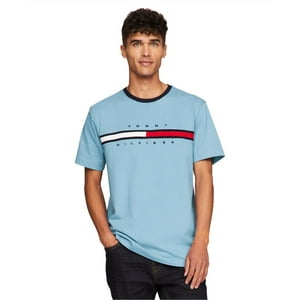 Camiseta Tommy Hilfiger De Manga Corta Con Estampado De Rayas Exclusivas Para Hombre