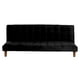 thumbnail image 1 of Futon Turin Tela Velvet Negro, 1 of 3