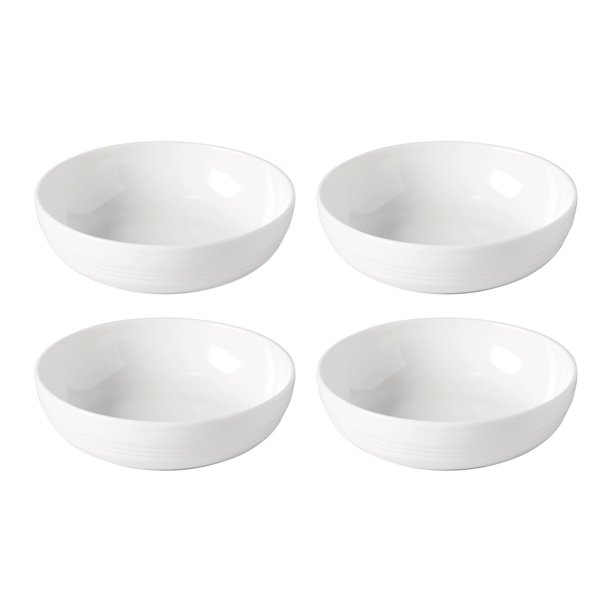 Juego de 4 tazones Lenox de 18 oz de porcelana, aptos para lavavajillas – Colección Tin Can Alley